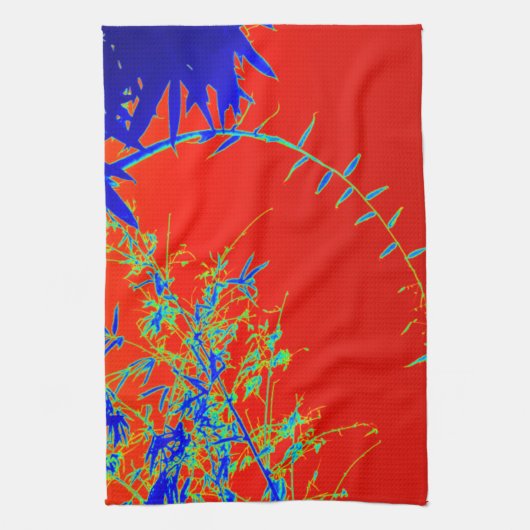 Farbenfrohe Bamboo Wave Geschirrtuch (Vertikal)