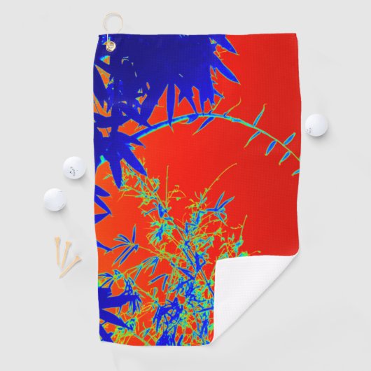 Farbenfrohe Bamboo Wave Golfhandtuch (Insitu)