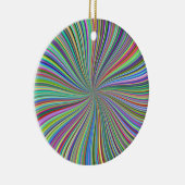Farbenfrohe Band Spiral Swirbeln Optische Kunst Keramikornament (Rechts)