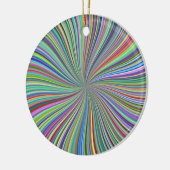 Farbenfrohe Band Spiral Swirbeln Optische Kunst Keramikornament (Links)