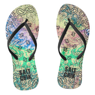Farbenfrohe Bandana Sommer Paisley Salt Chik Badesandalen