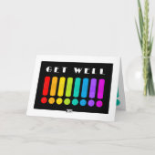 Farbenfrohe Banderoten erhalten eine Wohlfühlkarte Karte (Vorderseite)