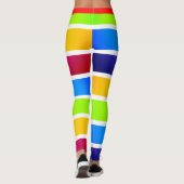 Farbenfrohe Bands Mardi Gras Festival Leggings (Rückseite)