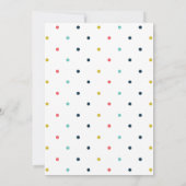 Farbenfrohe Banners Dark Navy Blue Birthday Party Einladung (Rückseite)