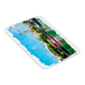 Farbenfrohe Barbados Karibikinsel Magnet (Rechte Seite)