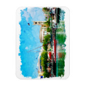 Farbenfrohe Barbados Karibikinsel Magnet (Vertikal)