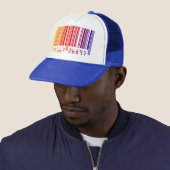 Farbenfrohe Barcode-Cap Truckerkappe (Beispiel)