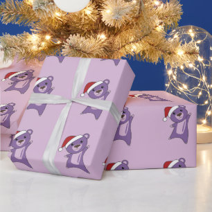 Farbenfrohe Bären Frohe Weihnachts Winter Tiere Bä Geschenkpapier