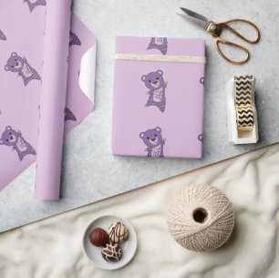 Farbenfrohe Bären Frohe Weihnachts Winter Tiere Bä Geschenkpapier