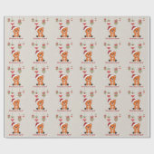 Farbenfrohe Bären Frohe Weihnachts Winter Tiere Bä Geschenkpapier (Flach)