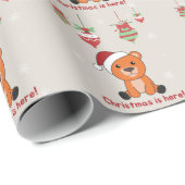 Farbenfrohe Bären Frohe Weihnachts Winter Tiere Bä Geschenkpapier (Rolleneckpunkt)