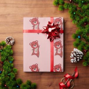 Farbenfrohe Bären Frohe Weihnachts Winter Tiere Bä Geschenkpapier