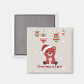 Farbenfrohe Bären Frohe Weihnachts Winter Tiere Bä Magnet (Vorderseite/Rückseite)