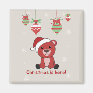 Farbenfrohe Bären Frohe Weihnachts Winter Tiere Bä Magnet
