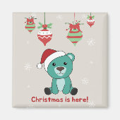 Farbenfrohe Bären Frohe Weihnachts Winter Tiere Bä Magnet (Vorne)