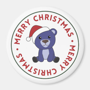 Farbenfrohe Bären Frohe Weihnachts Winter Tiere Bä Magnet