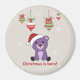 Farbenfrohe Bären Frohe Weihnachts Winter Tiere Bä Magnet