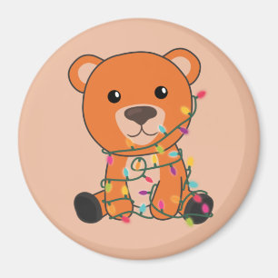 Farbenfrohe Bären Frohe Weihnachts Winter Tiere Bä Magnet