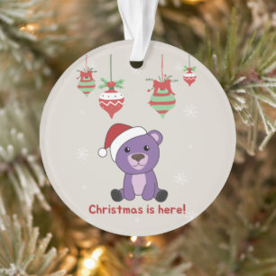 Farbenfrohe Bären Frohe Weihnachts Winter Tiere Bä Ornament