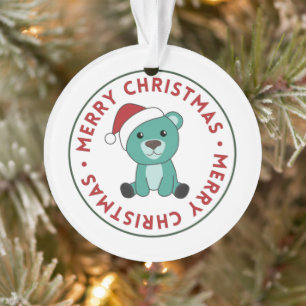 Farbenfrohe Bären Frohe Weihnachts Winter Tiere Bä Ornament