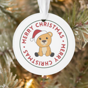 Farbenfrohe Bären Frohe Weihnachts Winter Tiere Bä Ornament