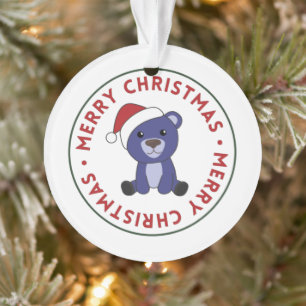 Farbenfrohe Bären Frohe Weihnachts Winter Tiere Bä Ornament