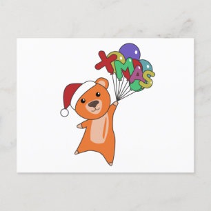 Farbenfrohe Bären Frohe Weihnachts Winter Tiere Bä Postkarte