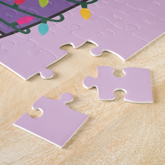 Farbenfrohe Bären Frohe Weihnachts Winter Tiere Bä Puzzle (Seite)