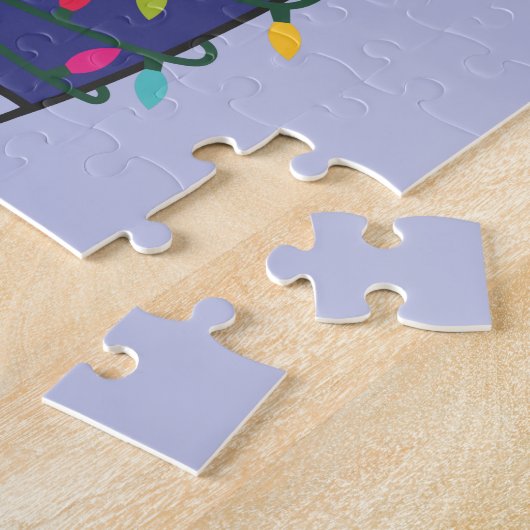 Farbenfrohe Bären Frohe Weihnachts Winter Tiere Bä Puzzle (Seite)