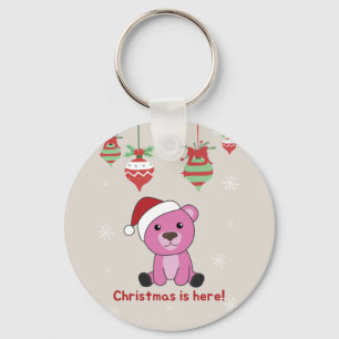 Farbenfrohe Bären Frohe Weihnachts Winter Tiere Bä Schlüsselanhänger