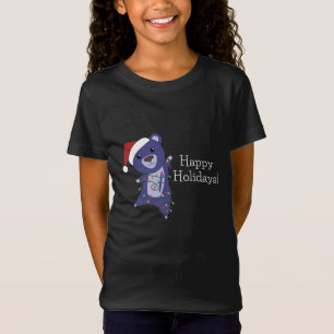 Farbenfrohe Bären Frohe Weihnachts Winter Tiere Bä T-Shirt