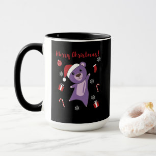Farbenfrohe Bären Frohe Weihnachts Winter Tiere Bä Tasse