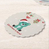 Farbenfrohe Bären Frohe Weihnachts Winter Tiere Bä Untersetzer (angewinkelt)