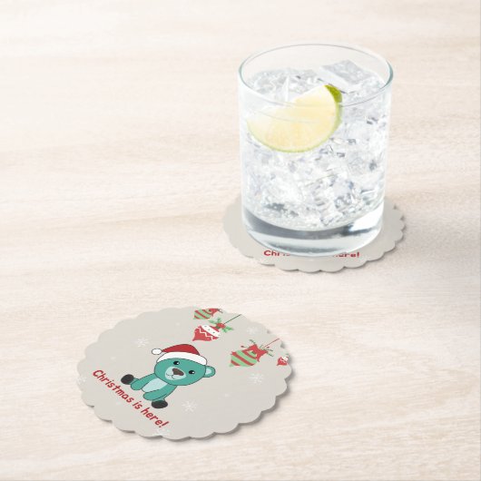 Farbenfrohe Bären Frohe Weihnachts Winter Tiere Bä Untersetzer (Vor Ort)