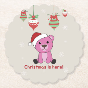 Farbenfrohe Bären Frohe Weihnachts Winter Tiere Bä Untersetzer