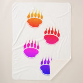 Farbenfrohe Bärenpaw-Keramik-Tile-Uhr Sherpadecke (Vorderseite)