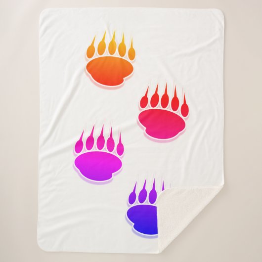 Farbenfrohe Bärenpaw-Keramik-Tile-Uhr Sherpadecke (Vorderseite)