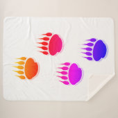 Farbenfrohe Bärenpaw-Keramik-Tile-Uhr Sherpadecke (Vorderseite (Horizontal))