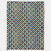Farbenfrohe Bargello Stickerei Boho Chic Muster Fleecedecke (Vorderseite)