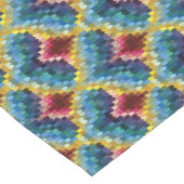 Farbenfrohe Bargello Stickerei Boho Chic Muster Kurzer Tischläufer (Ecke)