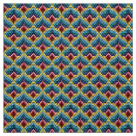 Farbenfrohe Bargello Stickerei Boho Chic Muster Stoff