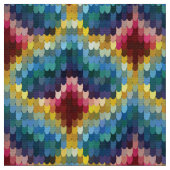 Farbenfrohe Bargello Stickerei Boho Chic Muster Stoff (Nahaufnahme)