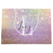 Farbenfrohe Barklichter Große Geschenktüte (Vorderseite)