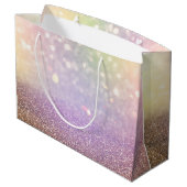 Farbenfrohe Barklichter Große Geschenktüte (Rückseite Schrägansicht)