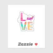 Farbenfrohe bärtige Drachen-Mama gibt Bartdrache Aufkleber (Blatt)