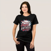 Farbenfrohe Baseball-GeburtBunte Baseball-Geburt Tri-Blend Shirt (Vorderseite voll)