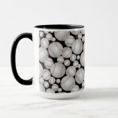 Farbenfrohe Baseballs Muster Grau Tasse (Links)
