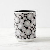 Farbenfrohe Baseballs Muster Grau Tasse (Zentrum)