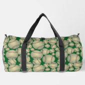 Farbenfrohe Baseballs Muster Grün Duffle Bag (Rückseite)