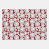 Farbenfrohe Baseballs-Umschlagpapier-Blätter Geschenkpapier Set (Vorderseite)